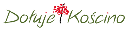 Logo „Dołuje Kościno” z gałązką jarzębiny.