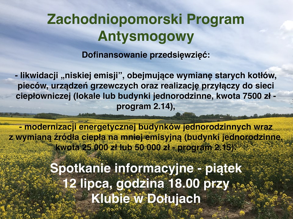 Zachodniopomorski Program Antysmogowy – do 22.07.2019