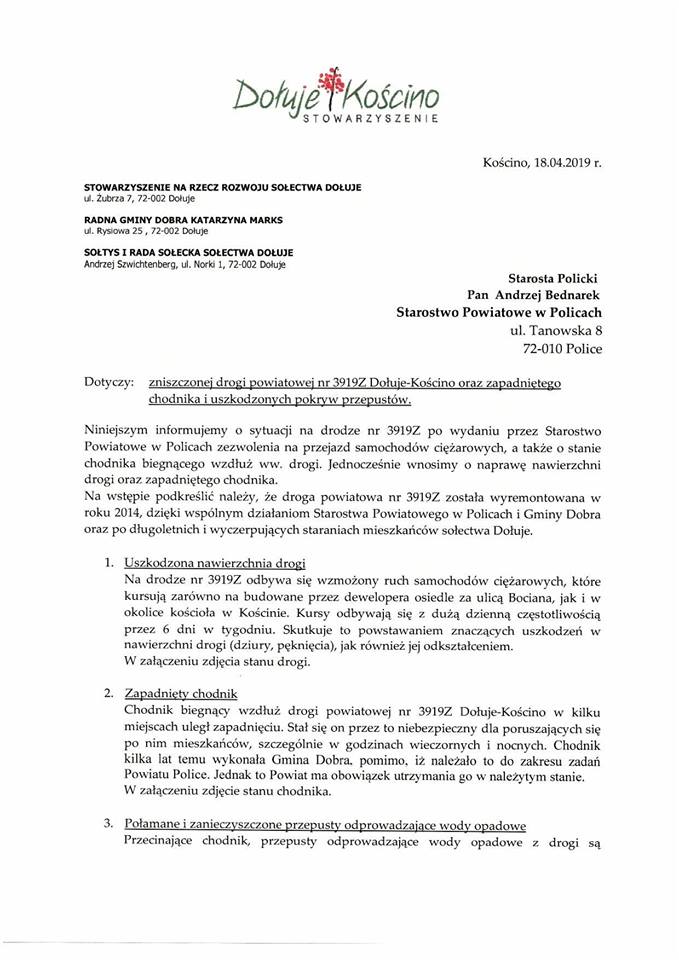 Wzmożony ruch aut ciężarowych – 18.04.2019