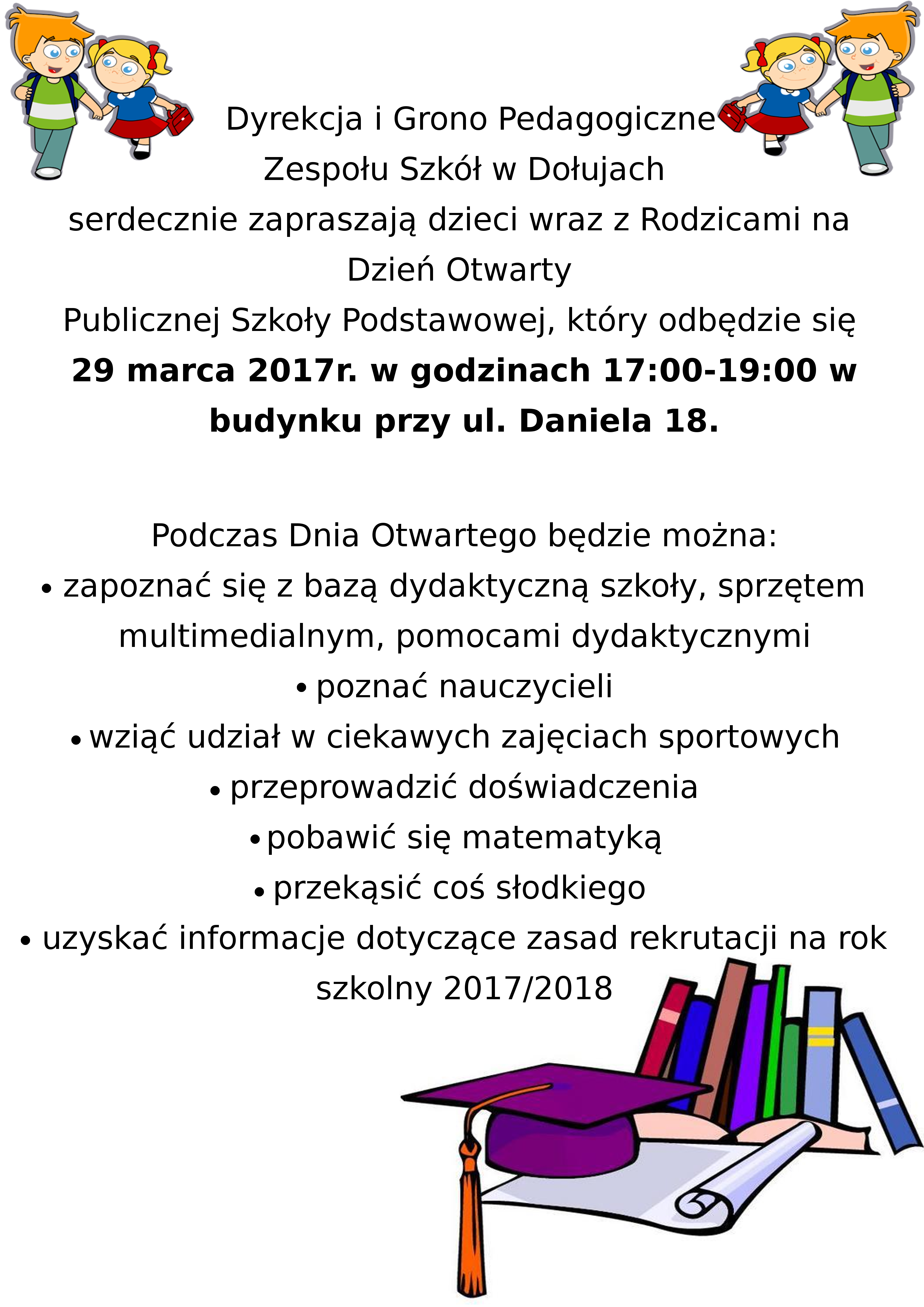 Materiał ilustracyjny: 29.03.2017 Dzień Otwarty Zespół Szkół w Dołujach