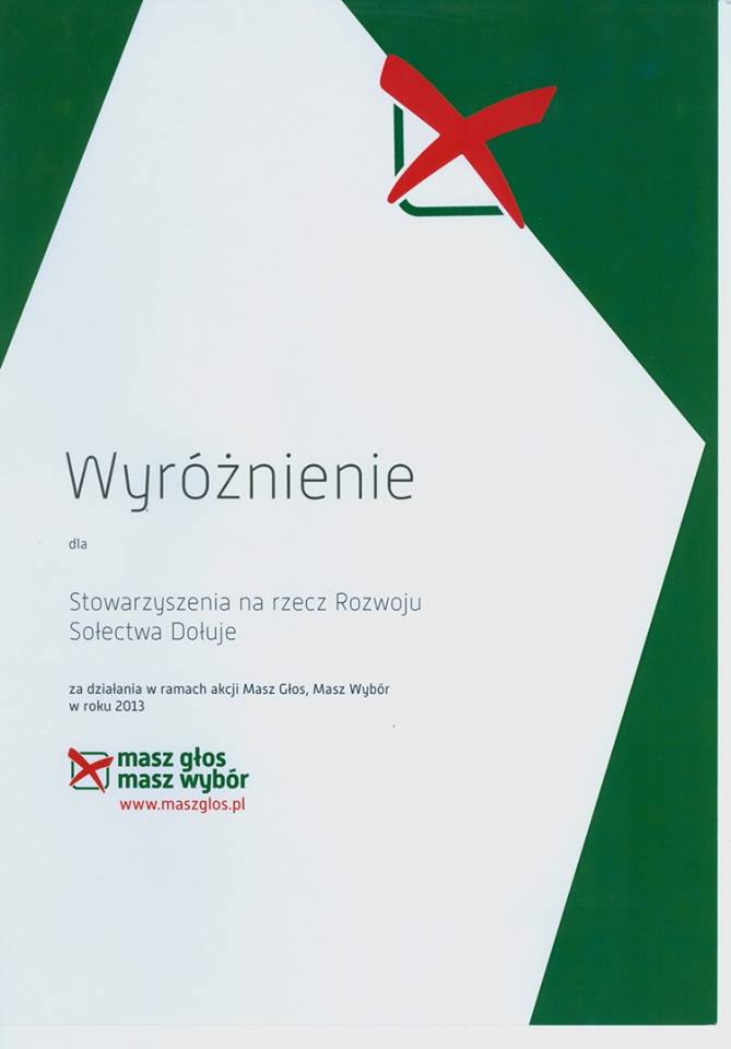 Materiał ilustracyjny: Wyróżnienie „Masz Głos, Masz Wybór” – luty 2014