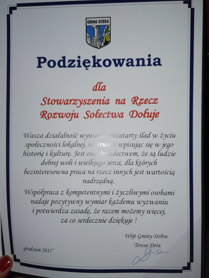 Zdjęcie użytkownika Stowarzyszenie na Rzecz Rozwoju Sołectwa Dołuje-Kościno.