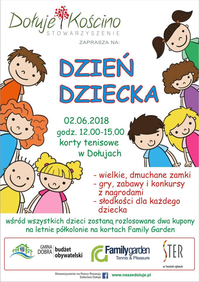 2.06.2018 Dzień Dziecka zapraszamy Korty Tenisowe Dołuje